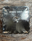 Antique Silver Horse & Turquoise Square Western Concho W259L