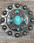 Antique Silver Floral & Turquoise Berry Jacket