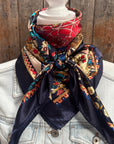 35 Inch Square Wild Rag Scarf With Multiple Patterns
