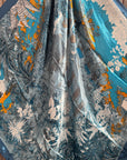 35X35" Blue Leaf Wild Rag / Scarf WR1031