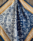 35X35" Blue Two-Toned Paisley Wild Rag / Scarf WR3300