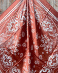35X35" Copper Floral Paisley Wild Rag / Scarf WR3381
