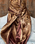 35X35" Earth Tones Paisley Wild Rag / Scarf WR3402
