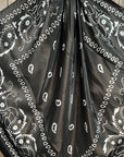 35X35" Black & White Paisley Wild Rag / Scarf WR3411