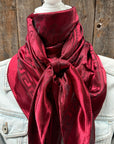 35X35" Burgundy Jacquard Wild Rag / Scarf WR4046