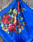35X35" Royal Blue Leopard Print Wild Rag / Scarf - W132L Slide WRC701B