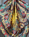 35X35" Multi-Colored Paisley Wild Rag / Scarf WR908