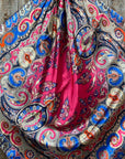 35X35" Hot Pink Paisley Wild Rag / Scarf WR909