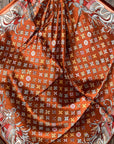 35X35" Orange Multi-Floral Wild Rag / Scarf WR913