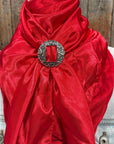 35X35" Solid Electric Red Wild Rag / Scarf WRS10 - Buckle Wild Rag Slides - Assorted