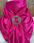 35X35" Solid Fuchsia Wild Rag / Scarf WRS12 - Buckle Wild Rag Slides - Assorted