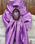 35X35" Solid Lavender Wild Rag / Scarf WRS13 - Buckle Wild Rag Slides - Assorted