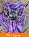 35X35" Solid Lavender Wild Rag / Scarf WRS13 - Buckle Wild Rag Slides - Assorted