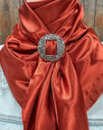 35X35" Solid Rust Wild Rag / Scarf WRS16 - Buckle Wild Rag Slides - Assorted