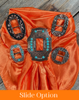 35X35" Solid Orange Wild Rag / Scarf WRS20 - Buckle Wild Rag Slides - Assorted