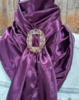 35X35" Solid Plum Wild Rag / Scarf WRS21 - Buckle Wild Rag Slides - Assorted