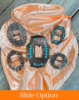 35X35" Solid Peach Wild Rag / Scarf WRS24 - Buckle Wild Rag Slides - Assorted