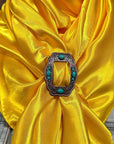 35X35" Solid Yellow Wild Rag / Scarf WRS23 - Buckle Wild Rag Slides - Assorted