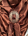 35X35" Solid Brown Wild Rag / Scarf WRS2 - Buckle Wild Rag Slides - Assorted