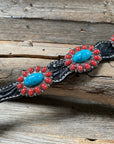 Black Floral Wither Strap
