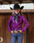 *YOUTH* PURPLE SPARKLE PERFORMANCE SHIRT