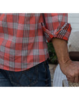 Red Sunset Expansive Plaid Western Shirt With Superior Breathable Quick Dry Fabric