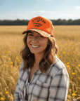 A Little On The Trashy Side Orange Camo Trucker Hat