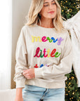 Sylevi Graphic Ribbed Loose Sweatshirt