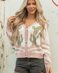 Paulina Desert Cactus Front Sweater