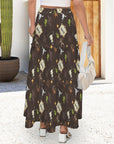 Baha Ranch Western Symbols Tiered Prairie Maxi Skirt