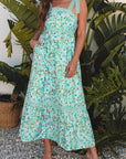 Ashlyn Floral Lace Tied Strap Empire Waist Maxi Dress