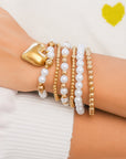 April Pearl Beading Multilayer Bracelet