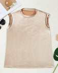 Metallic Round Neck Tank Top
