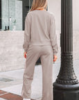 Varsity Stripe Crewneck Pullover & Sweatpants Set