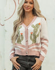 Paulina Desert Cactus Front Sweater