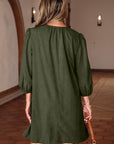 Michelle Pleated Corduroy Mini Dress