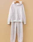 Floral Kangaroo Pocket Hoodie and Sweatpants Set
