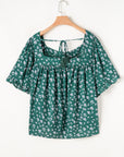 Adelynn Square Ruffled Trim PLUS Blouse