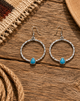 Triangle Fashion Turquoise Hoop Dangle Earrings