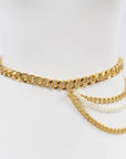 Layered Chain and Pearl Belt