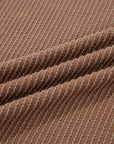 Solid Corded Knit Long Sleeve Top
