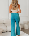 Amirah Raw Hem Patched Pants