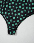 St Patrick Shamrock Mesh Long Sleeve Bodysuit
