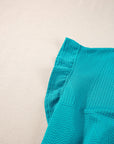 Allie Textured Ruffle Lounge Set