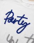 Party in the USA Cord Embroidered Graphic T-Shirt