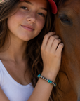 Imitation Navajo Pearl and Fashion Turquoise Stretch Bracelet
