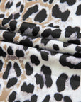 Plus Size Leopard Contrast Trim Short Sleeve Top