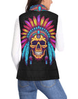 Baha Ranch Indian Skull Women's Puffy Vest