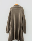 Solid Textured Knit Open-Front Sweater Cardigan