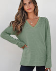 Capri Stripe Stretchy Long Sleeve Top